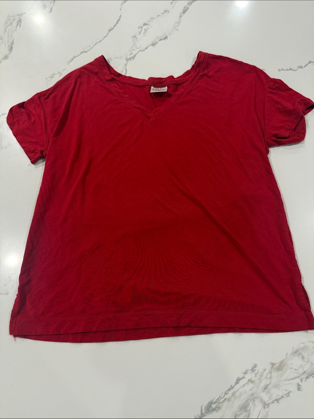 Soma Red V-Neck Short Sleeve Tee